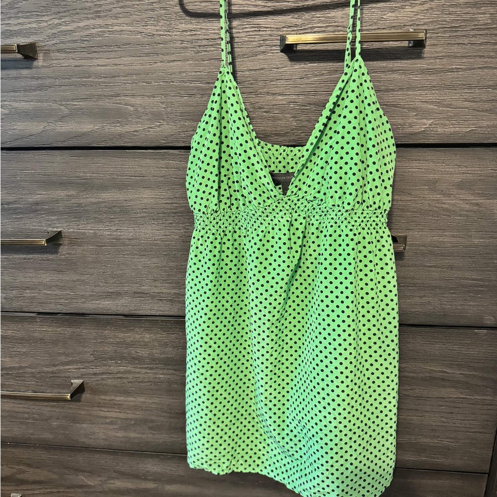 Express Lime Green Polka Dot Camisole